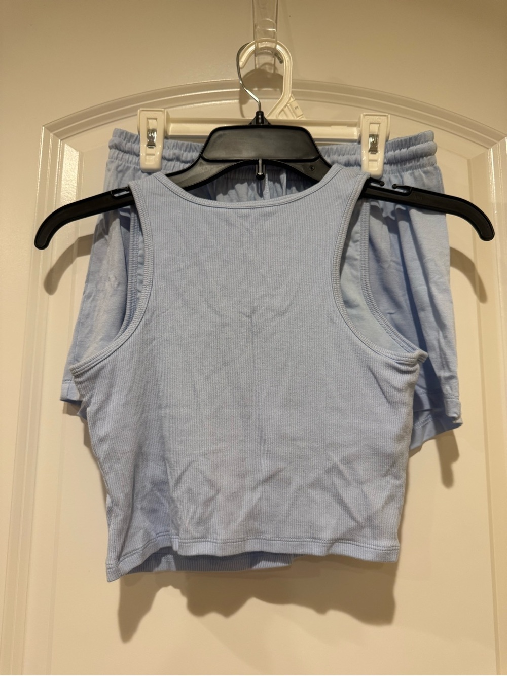 Auden Light Blue Ribbed Tank Pajama Set - Picture 3 of 6